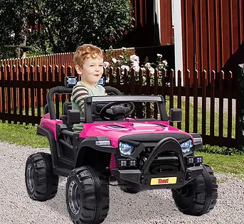 12V Kids Ride on Truck with Remote Control, Battery Powered  W_Music,Safety Belt